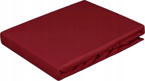 Bordó Lepedő 180x200cm 30cm Gumis Matracvédő Pamut 100%