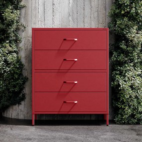 Komód CARLA , 800 x 1015 x 400 mm, Modern: piros