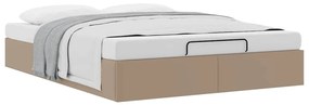 Ottomán ágykeret matrac nélkül cappucino 140x200 cm műbőr