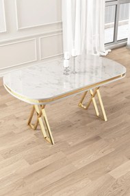 Zae - White Marble, Gold