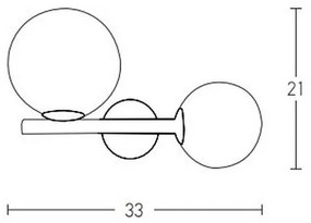 Zambelis 1995 fali lámpa 1xG9/7W + 1xE14/15W/230V arany