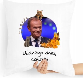Ajándék Párna Politikusok Donald Tusk Po Platform nyomtatott fényképpel