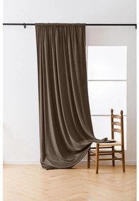Barna sötétítő függöny VELVET 140x270 cm Felfüggesztés: Hullámos sínszalag