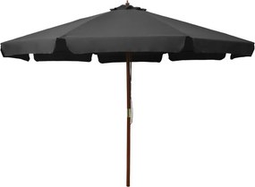 vidaXL antracitszürke kültéri napernyő farúddal 330 cm