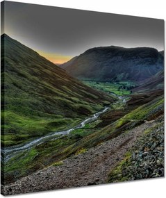 Vászonkép 40x40 Napfelkelte a hegyekben