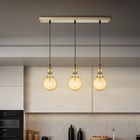 Tápkábel VINTAGE 3xE27/40W/230V réz kivitelben