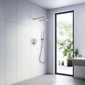 AREZZO design ASTRO falsík alatti zuhanycsaptelep szett, szálcsiszolt nikkel