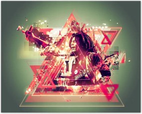 Poszterek 50x40 Bob Marley Reggae gitĂĄr