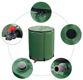 Összecsukható esővíztároló, 200L