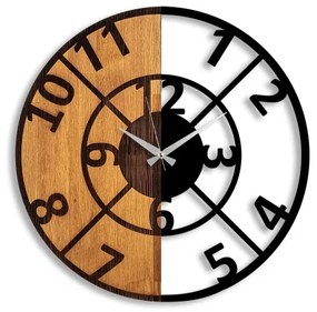 Fali óra 56 cm átmérő, 1xAA, fa/fém kivitel
