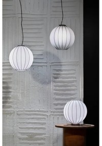 SIRU - Csillár zsinóron SFERA 1xE27/60W/230V átm. 32 cm fekete/fehér Velencei üveg