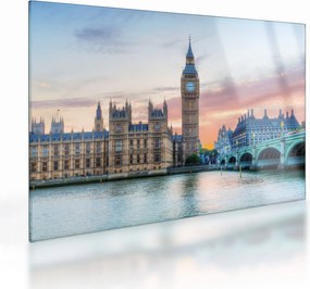 Üveg kép - London pasztell színekben (70x50 cm)