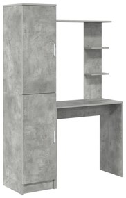 Tárolós Íróasztal Beton Szürke Szerelt Fa