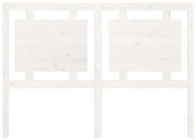 fehér tömör fenyőfa ágyfejtámla 140,5 x 4 x 100 cm