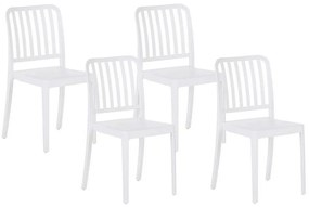 Fehér kerti szék négydarabos szettben SERSALE Beliani