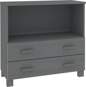 vidaXL HAMAR sötétszürke tömör fenyőfa tálalószekrény 85 x 35 x 80 cm