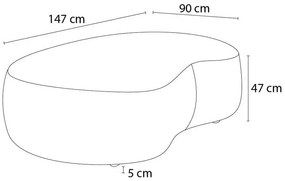 Sötétkék buklé szövet lábtartó Saint-Germain – Bobochic Paris