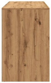 kézműves tölgy színű szerelt fa íróasztal 101 x 50 x 76,5 cm