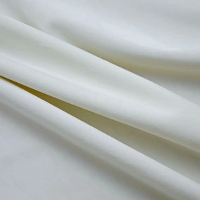 krémszínű bársony sötétítőfüggöny fémkarikákkal 290 x 245 cm