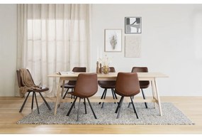 Alpha barna étkezőszék fekete lábakkal - Rowico