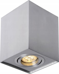 Mennyezeti lámpatest falra szerelhető cső négyzet GU10 mozgatható Ezüst Chloe alumínium