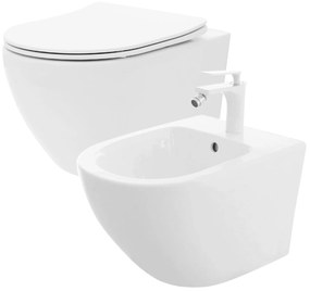 WC csésze WC Carlo Flat Mini Rimless + Bidé Carlo Mini