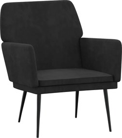 vidaXL fekete bársonyfotel 62x79x79 cm