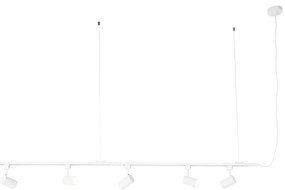 Modern 1 fázisú függesztett sínrendszer 5 fehér spotlámpával - Jeana