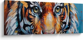 Kép - Tigris látképe, festmény (órával) (90x30 cm)