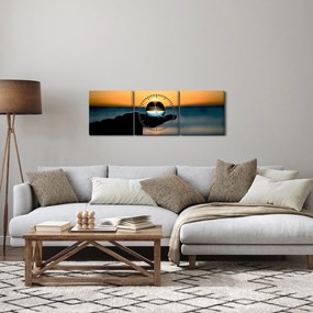 Üveggolyó a tenyérben (órával) (90x30 cm)