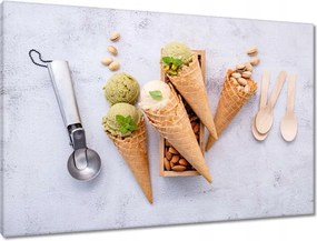 Vászonkép 90x60 Zöld pisztácia fagylalt