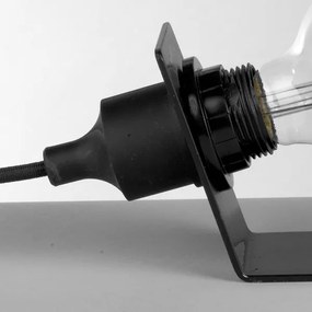 ONLI - Asztali lámpa WIRE 1xE27/15W/230V 9 cm fekete