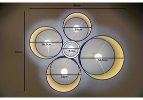 Duolla - Mennyezeti lámpa ROLLER PENTO 5xE27/60W/230V kék