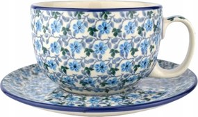 Csésze csészealjjal 350ml Ceramika Artystyczna Bolesławiec