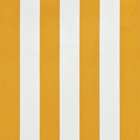 feltekerhető sárga és fehér napellenző 100 x 150 cm
