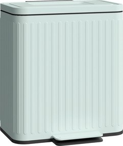 HOMCOM 40 l kétrekeszes lábtaposós szemetes – 2 x 20 l, puha záródás, nyitva tartás, kivehető belsők – zöld | Aosom