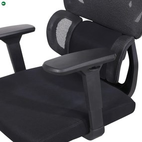 Irodai szék, fekete/piros, 150 kg teherbírás, JANIK