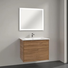 Villeroy &amp; Boch Finero mosdó szekrénnyel és tükörrel 80 cm tölgy S00302RHR1