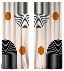 Bézs függöny szett 2 db-os 140x260 cm – Mila Home