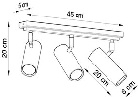 Spotlámpa DIREZIONE 3 3xGU10/40W/230V