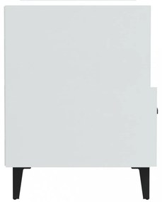 vidaXL 2 db magasfényű fehér szerelt fa éjjeliszekrény