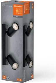 Ledvance - LED fali spotlámpa OCTAGON 2xGU10/3,4W/230V 2700K fekete