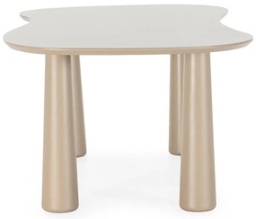 Bézs dohányzóasztal borovi fenyő asztallappal 110x220 cm Nahia – MOME