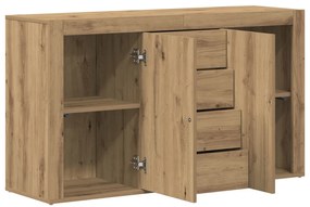 Oldalfal Kézműves tölgy Szerelt fa 120 x 36 x 69 cm Tároló fal