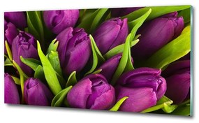 Egyedi üvegkép Lila tulipánok osh-89975331