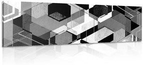 Kép absztrakt geometria fekete fehérben
