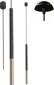 Mennyezeti függőlámpa Zwis fém fekete-arany 1xG9 Led 10W Spot Lámpatest