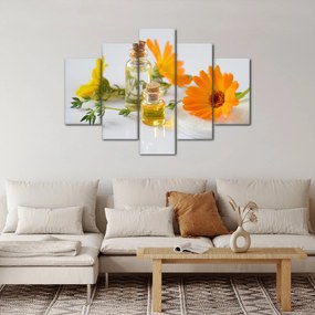 Narancsságra virágok képe (150x105 cm)