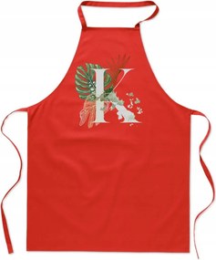 Konyhai Kötény piros K Betűvel Kőbánya neve Kálmán Kristóf FA_412_cw