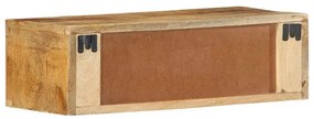 tömör nyers mangófa falra szerelhető TV-szekrény 60x30x19 cm